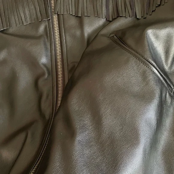 Forever 21 Oversized Fringe Studded Faux Leather Jacket ✨ - Picture 8 of 9